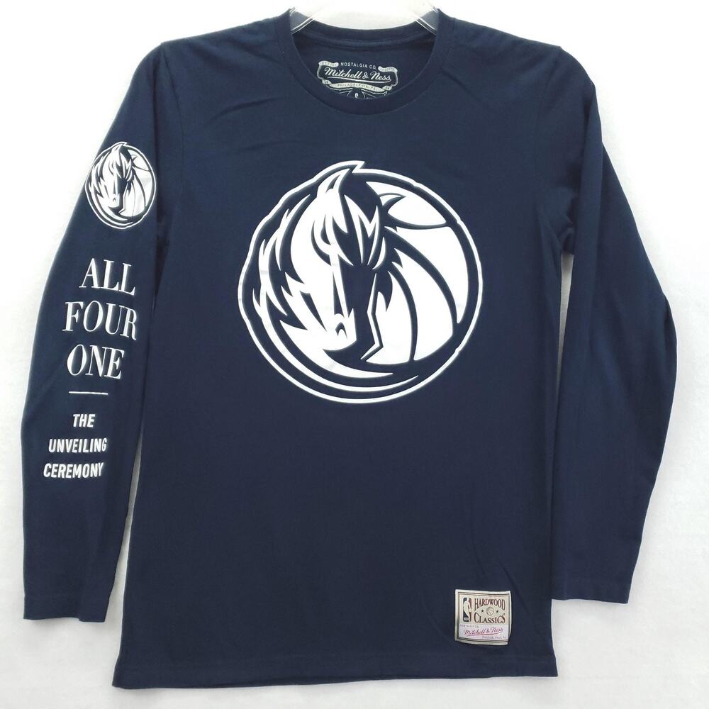 Mitchell Ness Dallas Mavericks Shirt Long Sleeve Mens Small NBA Basketball